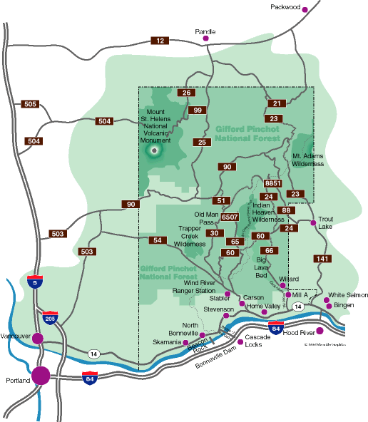 Skamania County Map